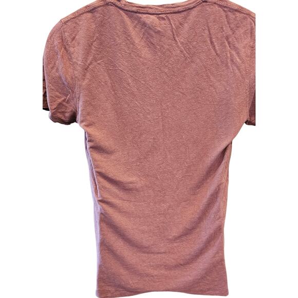 Abercrombie & Fitch Short Sleeve Men's Linen Blend Pocket minimalist Shirt S red - Picture 3 of 7